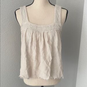 Aerie Women's Cream Sleeveless Top